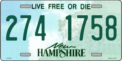 NH license plate 2741758