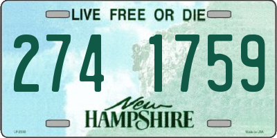 NH license plate 2741759