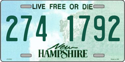 NH license plate 2741792