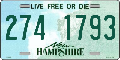 NH license plate 2741793