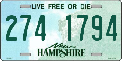 NH license plate 2741794