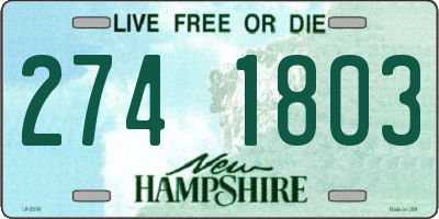NH license plate 2741803