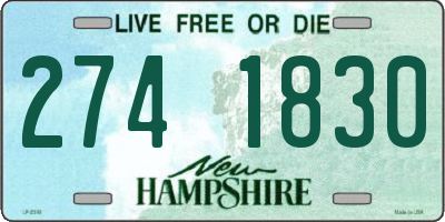 NH license plate 2741830
