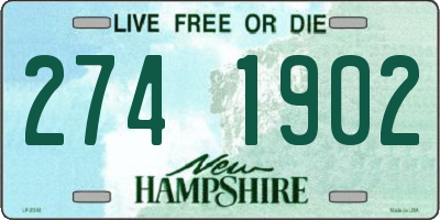 NH license plate 2741902