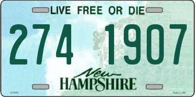 NH license plate 2741907