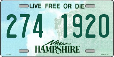 NH license plate 2741920