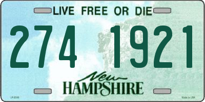 NH license plate 2741921