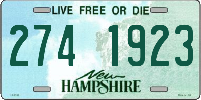 NH license plate 2741923