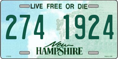 NH license plate 2741924