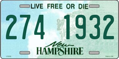 NH license plate 2741932