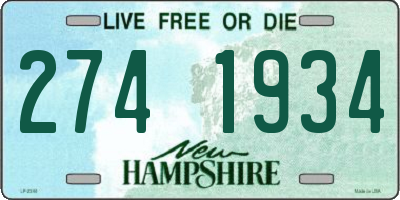 NH license plate 2741934