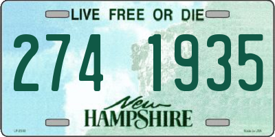NH license plate 2741935