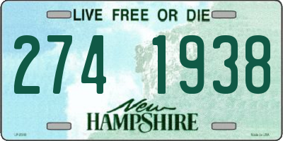 NH license plate 2741938