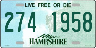 NH license plate 2741958