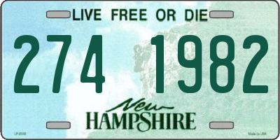 NH license plate 2741982