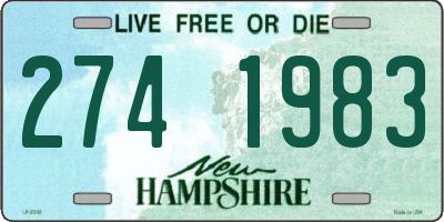 NH license plate 2741983
