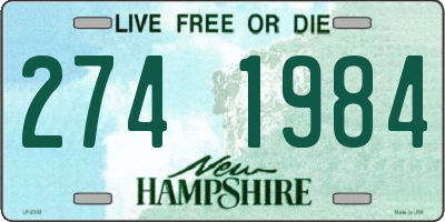 NH license plate 2741984
