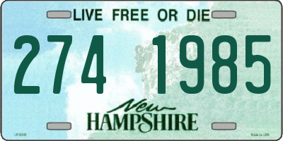 NH license plate 2741985