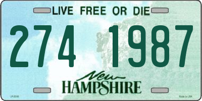 NH license plate 2741987