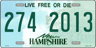 NH license plate 2742013