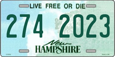 NH license plate 2742023
