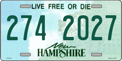 NH license plate 2742027