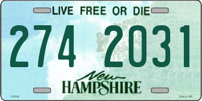 NH license plate 2742031