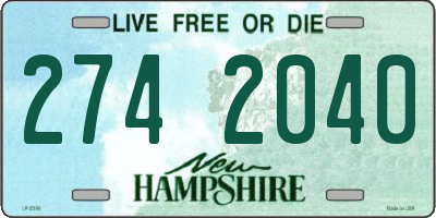 NH license plate 2742040