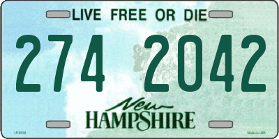 NH license plate 2742042