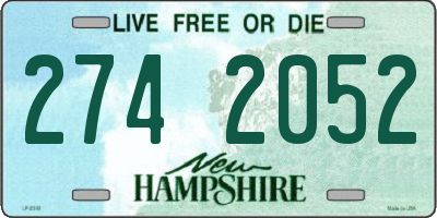 NH license plate 2742052