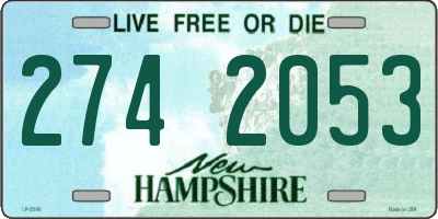 NH license plate 2742053