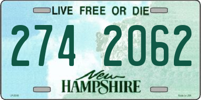 NH license plate 2742062