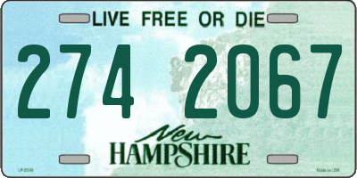NH license plate 2742067