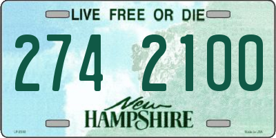 NH license plate 2742100