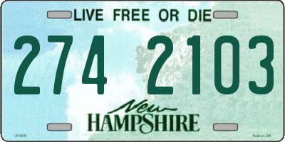 NH license plate 2742103