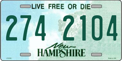 NH license plate 2742104