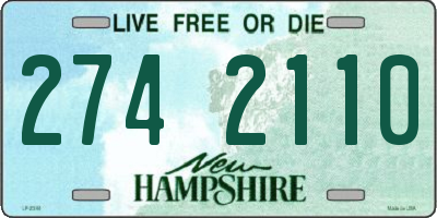 NH license plate 2742110