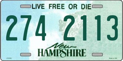 NH license plate 2742113