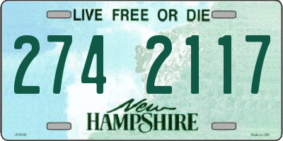 NH license plate 2742117