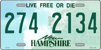 NH license plate 2742134