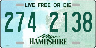 NH license plate 2742138