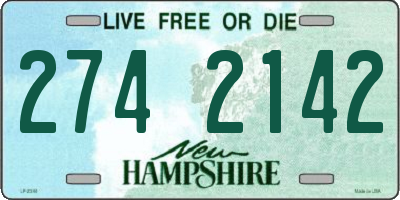 NH license plate 2742142