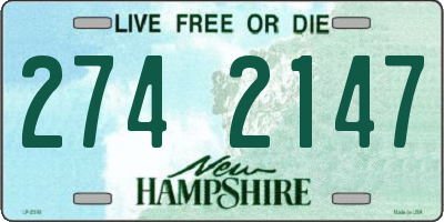 NH license plate 2742147