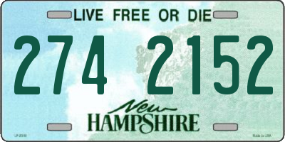 NH license plate 2742152