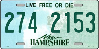 NH license plate 2742153
