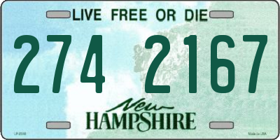 NH license plate 2742167