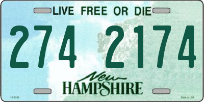 NH license plate 2742174