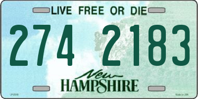 NH license plate 2742183