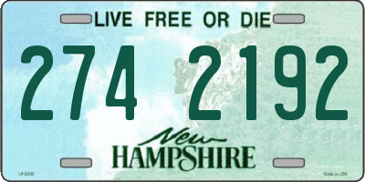 NH license plate 2742192