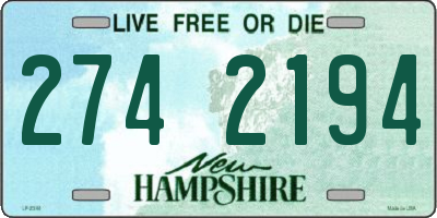 NH license plate 2742194
